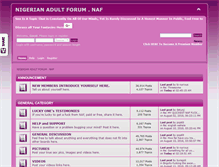 Tablet Screenshot of nigerianadultforum.com